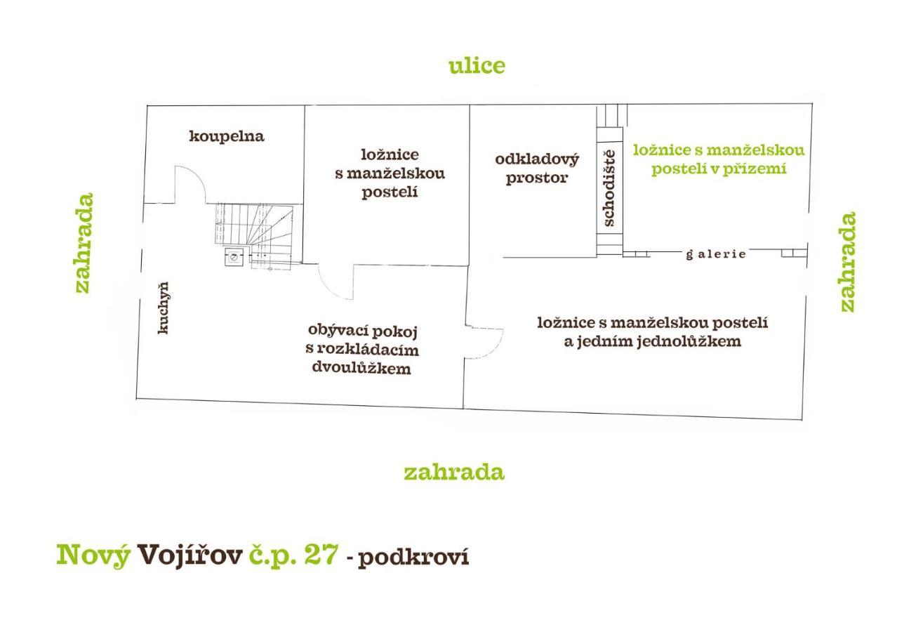 Chalupa Novy Vojirov Cp. 27 Nová Bystřice 외부 사진